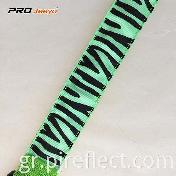 Reflective Green Zebra Print Webbing Armband Wb Mbw005